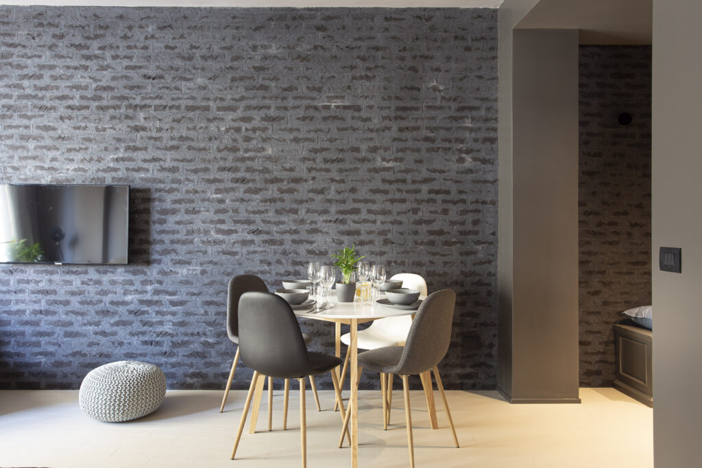 Grey loft nel centro storico di Treviso tavolo da pranzo
